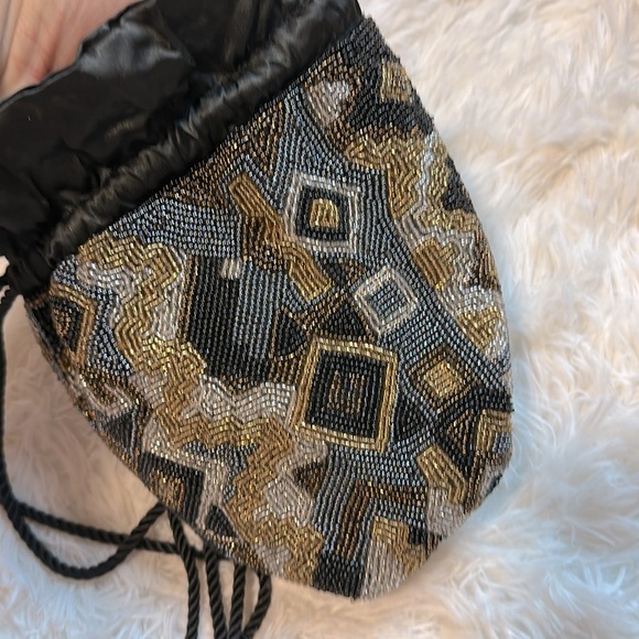 Vintage-Retro Frankie and Baby Black bead Women's Bag - Picture 6 of 8